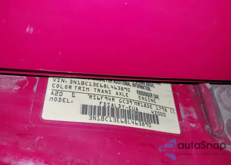 2008 Nissan Versa 1.8S from USA, damaged, VIN 3N1BC13E68L463890